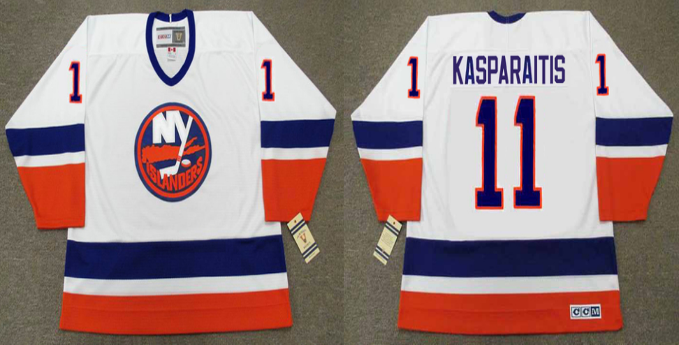 2019 Men New York Islanders #11 Kasparaitis white CCM NHL jersey